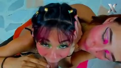Redare Latina Teens Candy și Intense POV Showjob a lui Jasmin